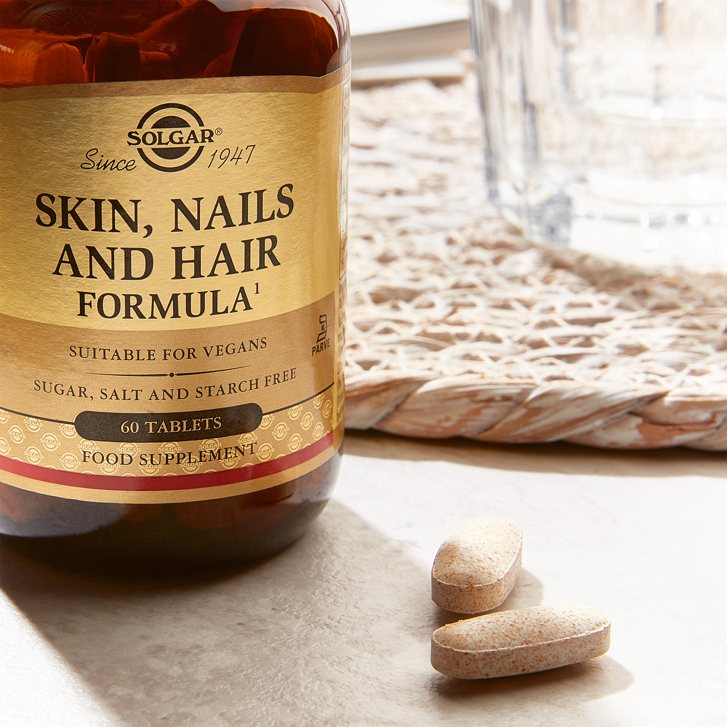 Solgar Skin Nails and Hair Formula 60 Tablets (British brand)