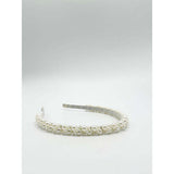 SVNX Minimal Pearl Headband in White (British brand)