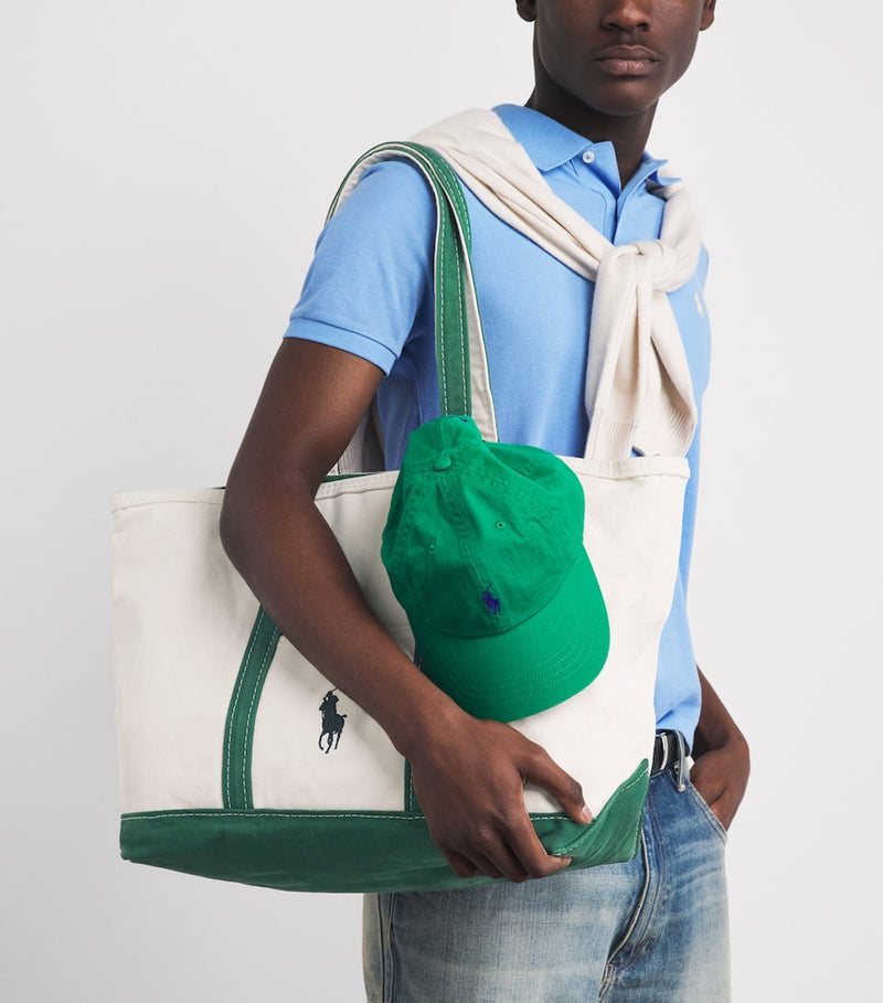 Polo Ralph Lauren large cotton canvas tote bag (British brand)