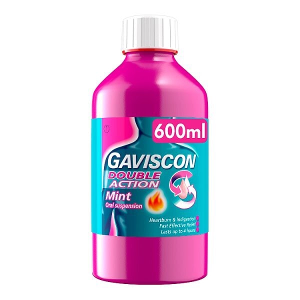 Gaviscon Heartburn Liquid Double Action Peppermint 600ml