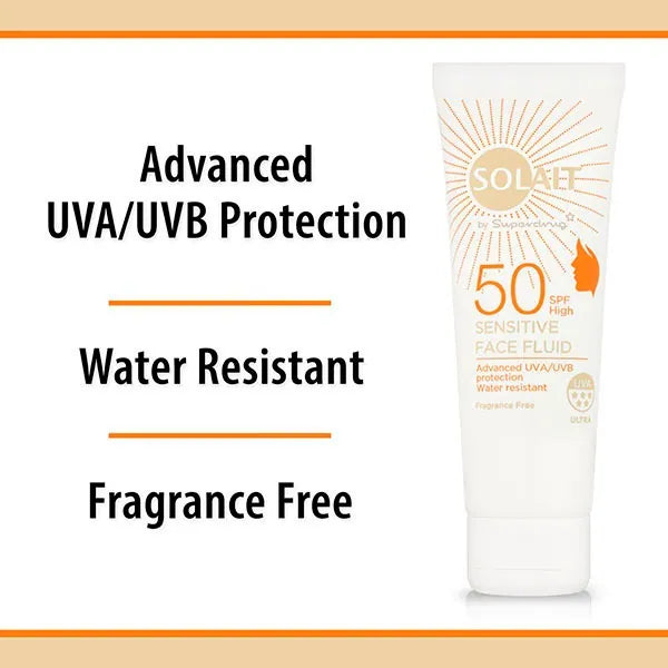 Solait sensitive face fluid SPF50 50ml (British brand)