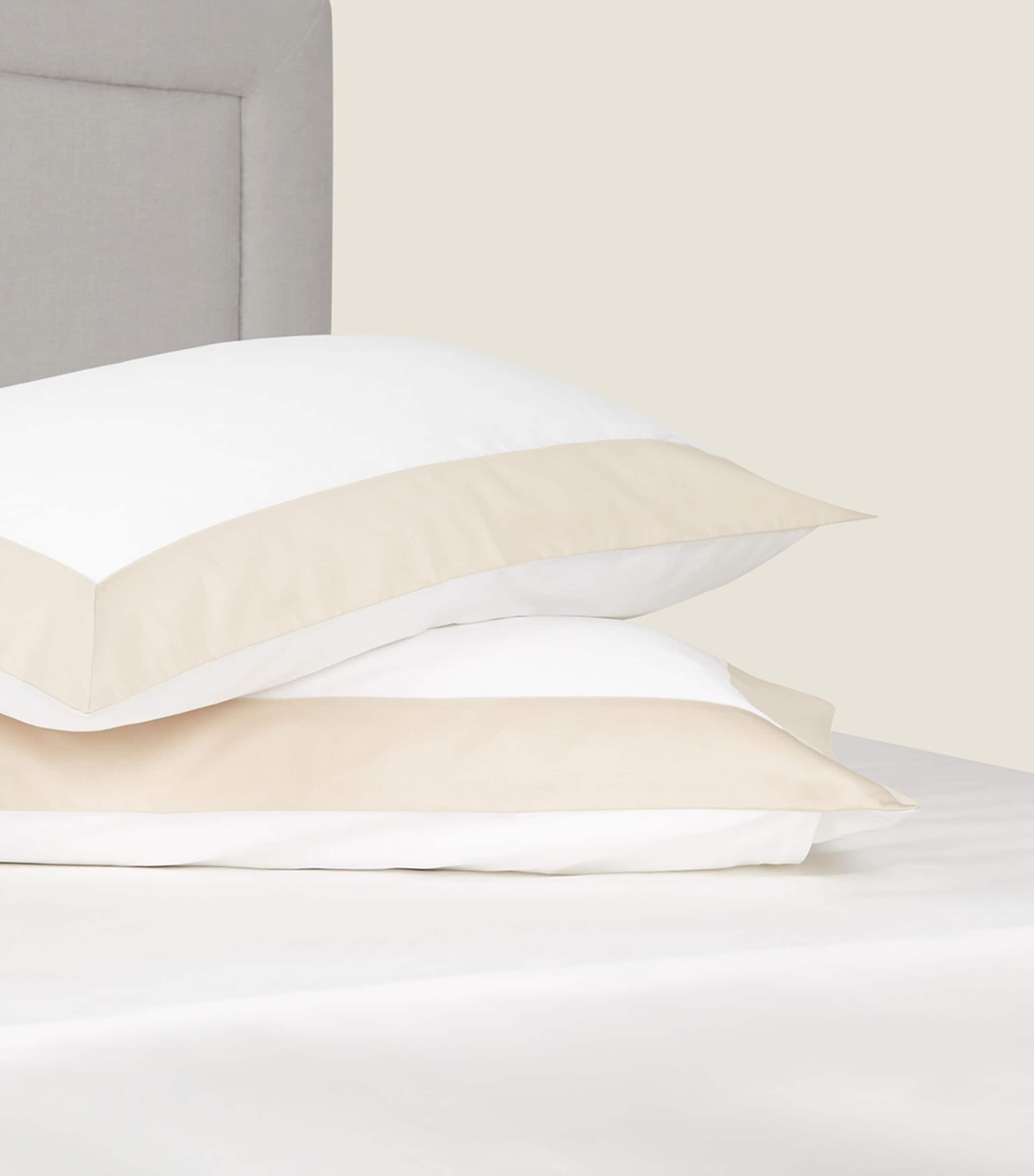 Oxford Pillowcase in Cotton Sateen with Color Block Design, 51cm x 71cm