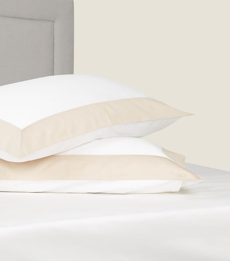 Oxford Pillowcase in Cotton Sateen with Color Block Design, 51cm x 71cm