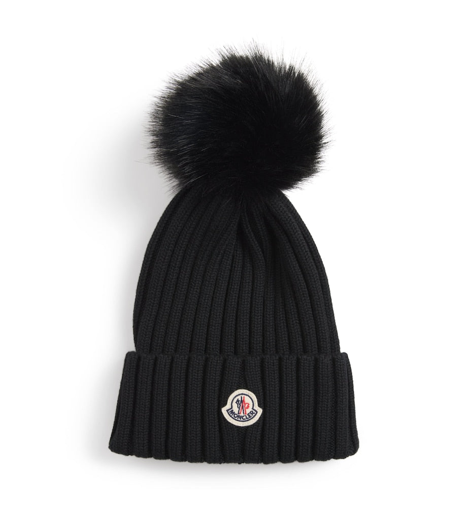 Moncler virgin wool pom-pom beanie (British brand)