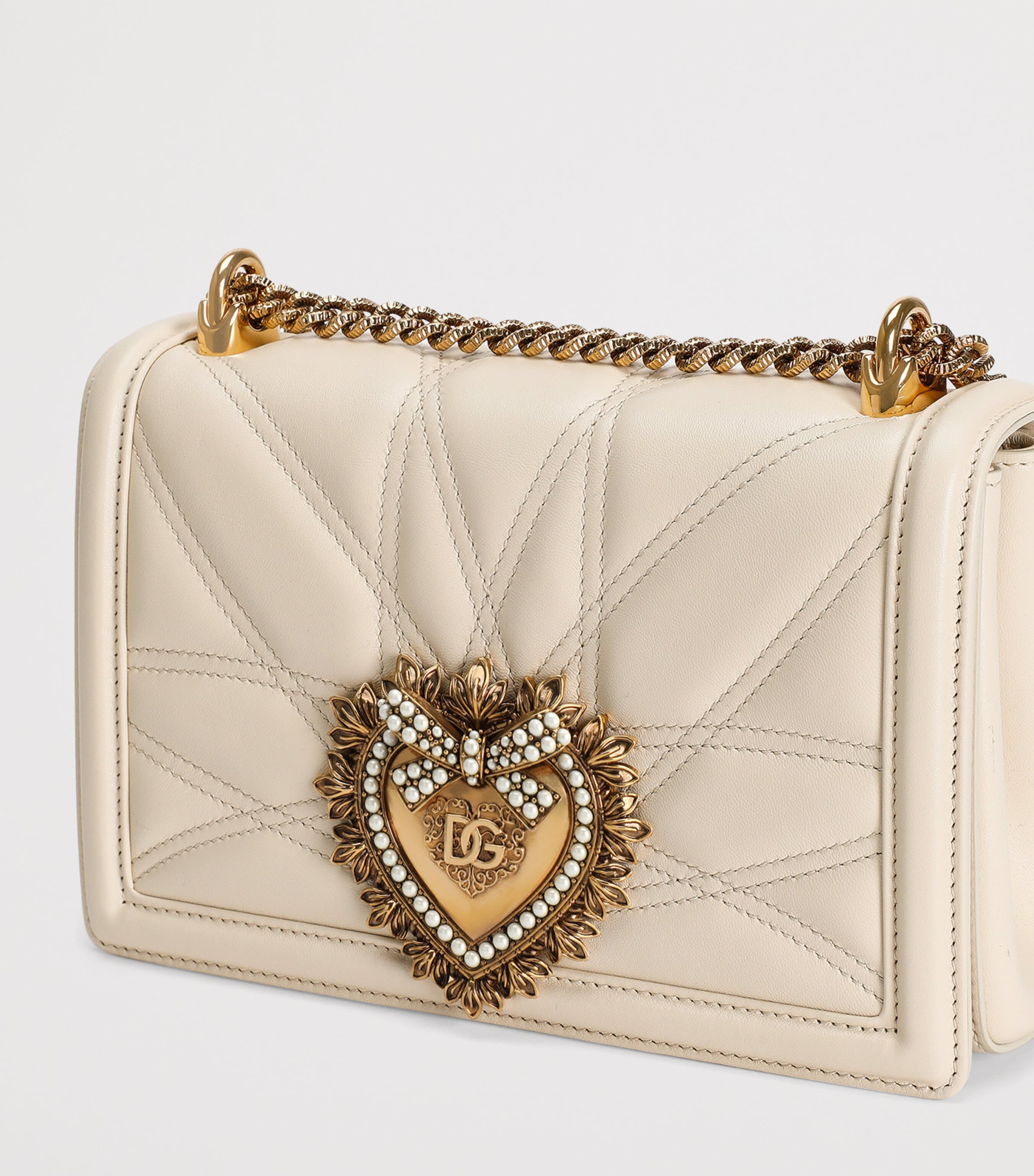 Dolce&Gabbana Devotion leather shoulder bag, imported from the UK