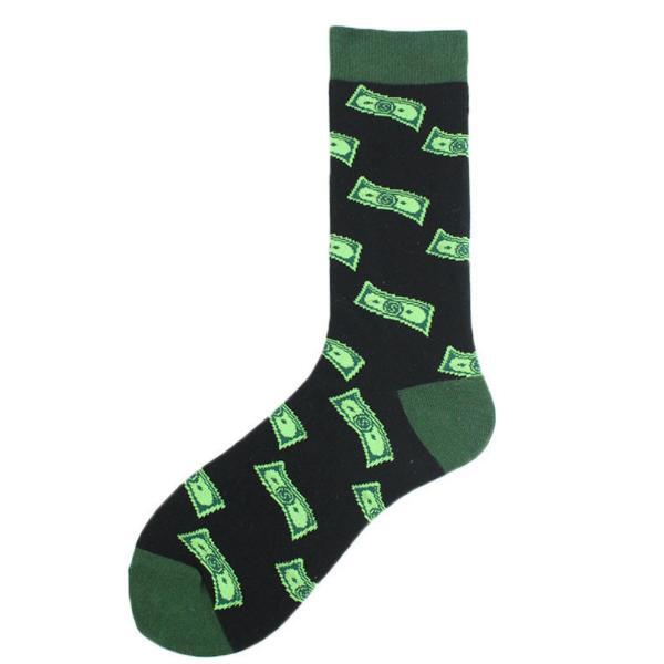 Cozy Noxxiez Soxxiez adult socks black dollar bills, imported from the UK