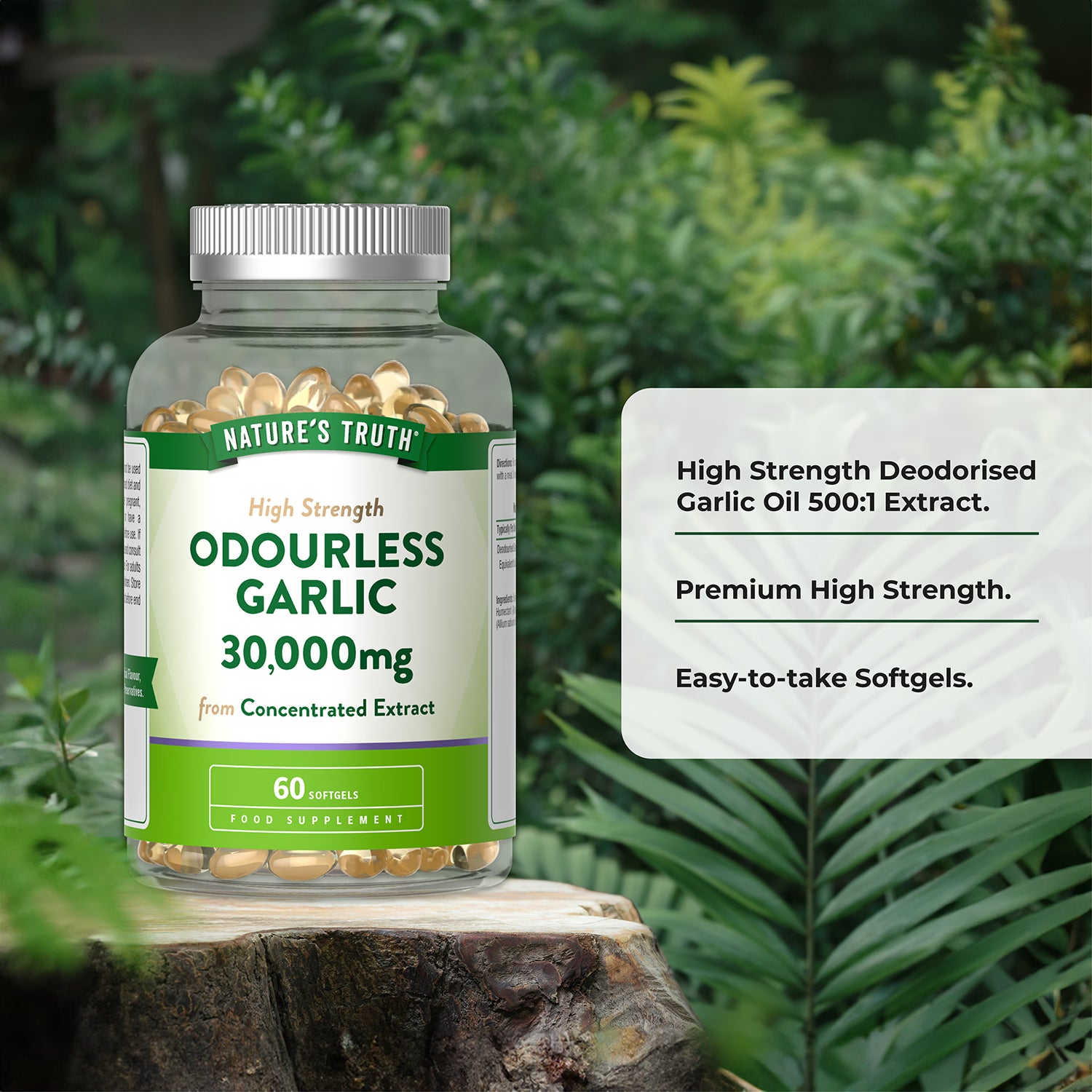 Nature's Truth odourless garlic 30000mg capsules, UK version
