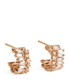 Suzanne Kalan rose gold diamond hoop earrings (British brand)