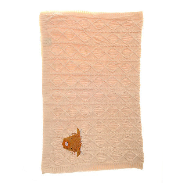 Ziggle baby blanket 70x90cm beige highland cow design (British brand)