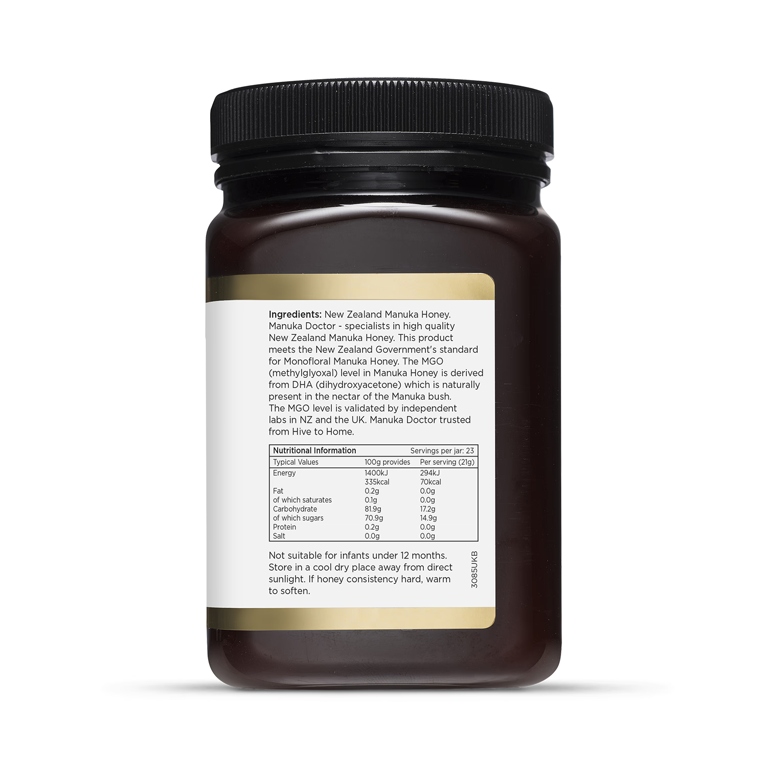 Manuka Doctor Premium Manuka Honey 500g imported from the UK