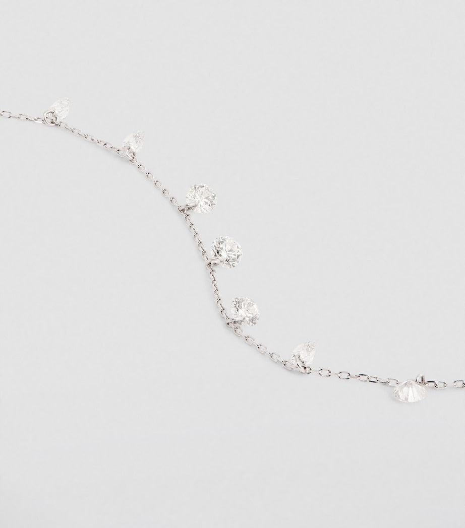 Persée white gold diamond Danaé necklace, imported from the UK