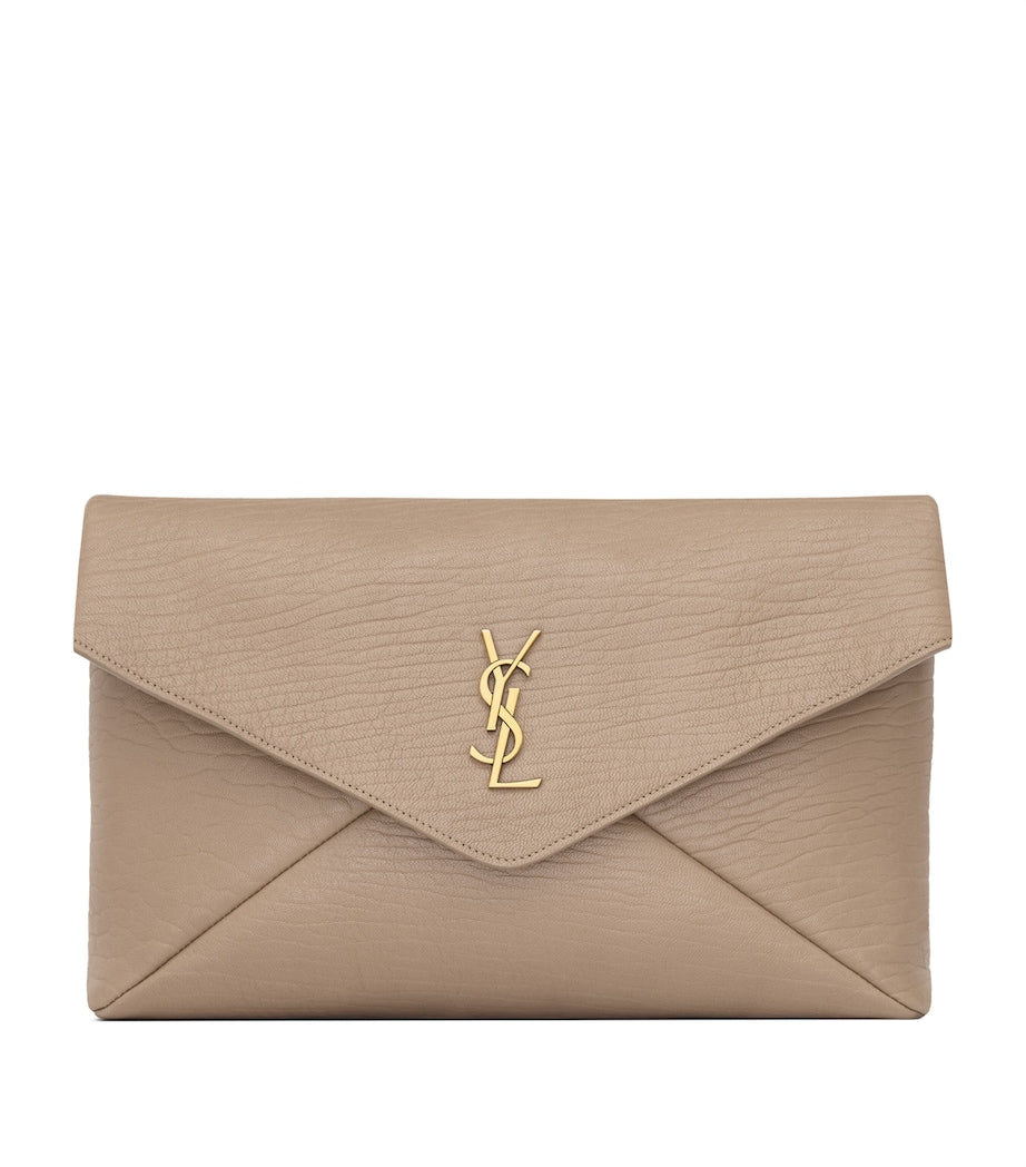 Saint Laurent Cassandre large leather envelope pouch, UK version