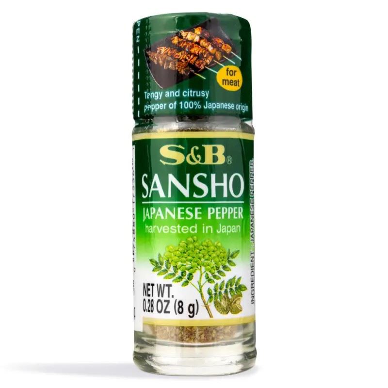 S&B brand Sansho Japanese pepper seasoning, UK version