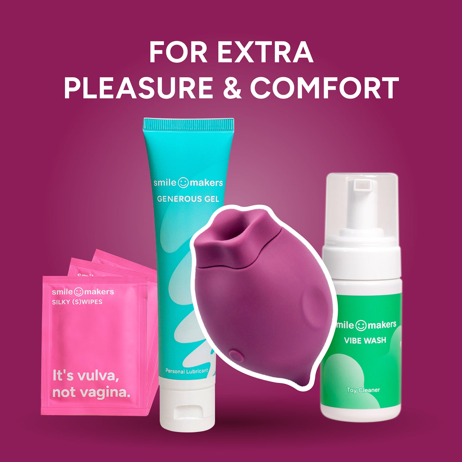 Smile Makers The Poet clitoral suction stimulator with interchangeable heads - British product