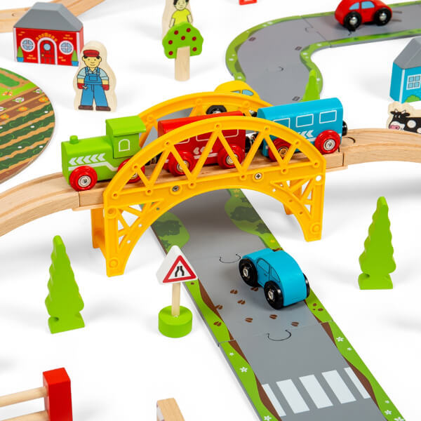 Bigjigs Rail Road & Rail Train Set GOODS Superdrug   