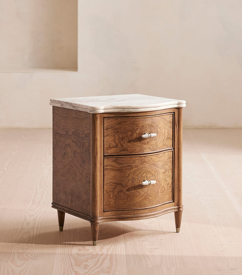 Soho Home Valerie bedside table with marble top - British product