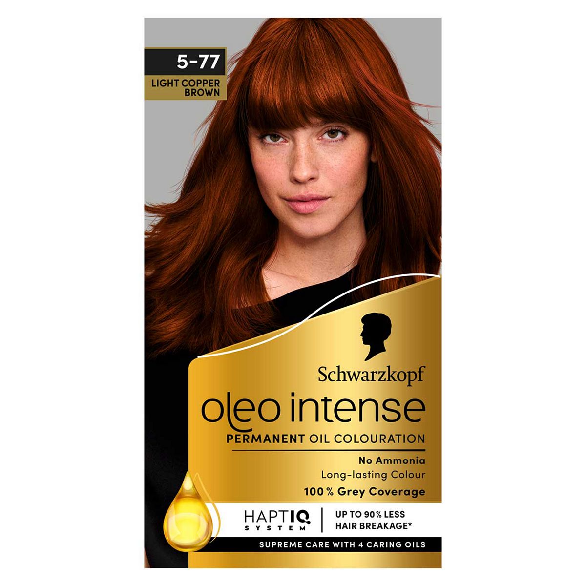 Schwarzkopf Oleo Intense Permanent Oil Colour 5-77 Light Copper Brown Hair Dye GOODS Boots   