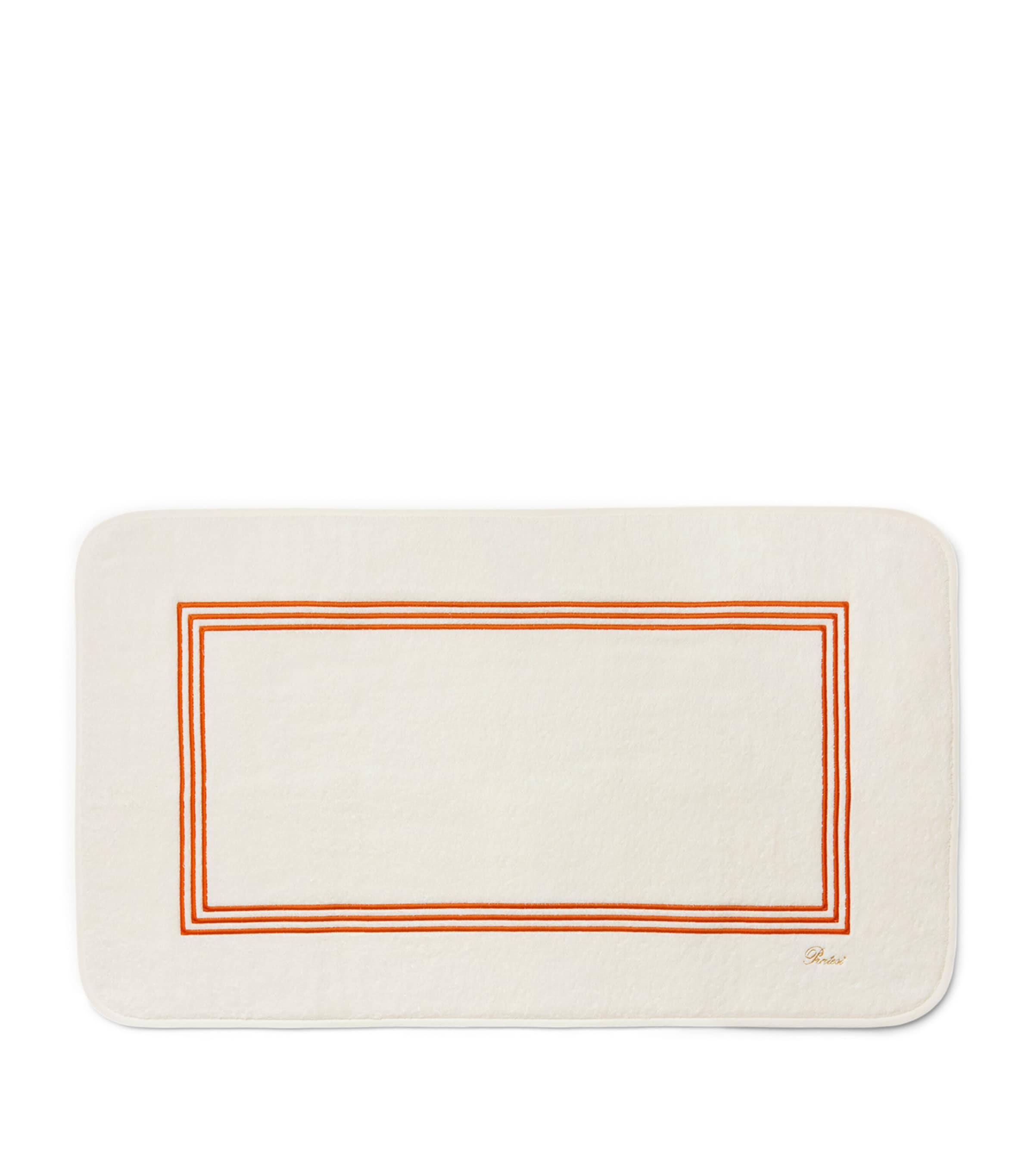 Pratesi Tre Righe bath mat 20cm x 35cm, imported from the UK