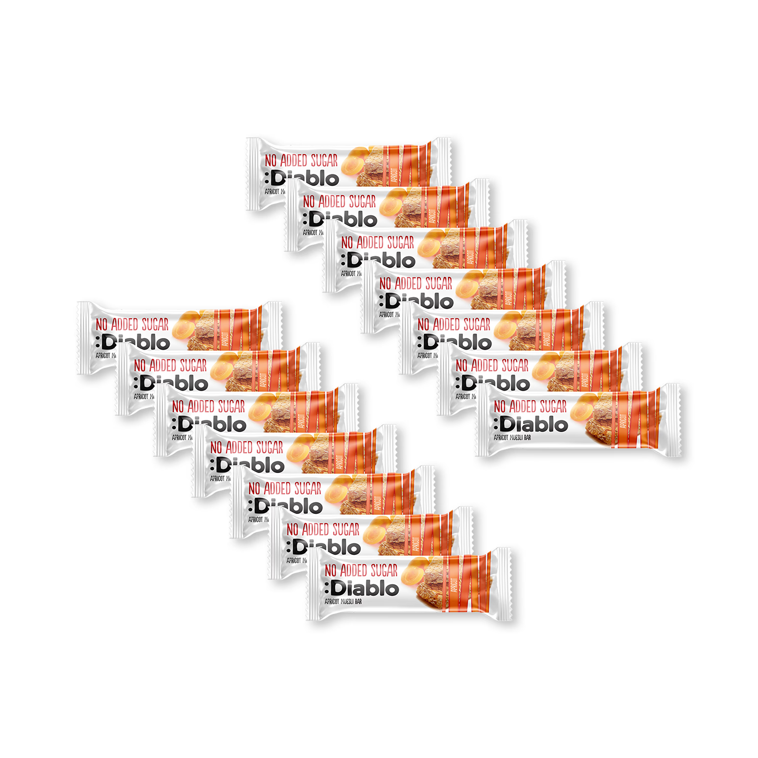 Diablo muesli bar apricot 30g pack of 14 - British product