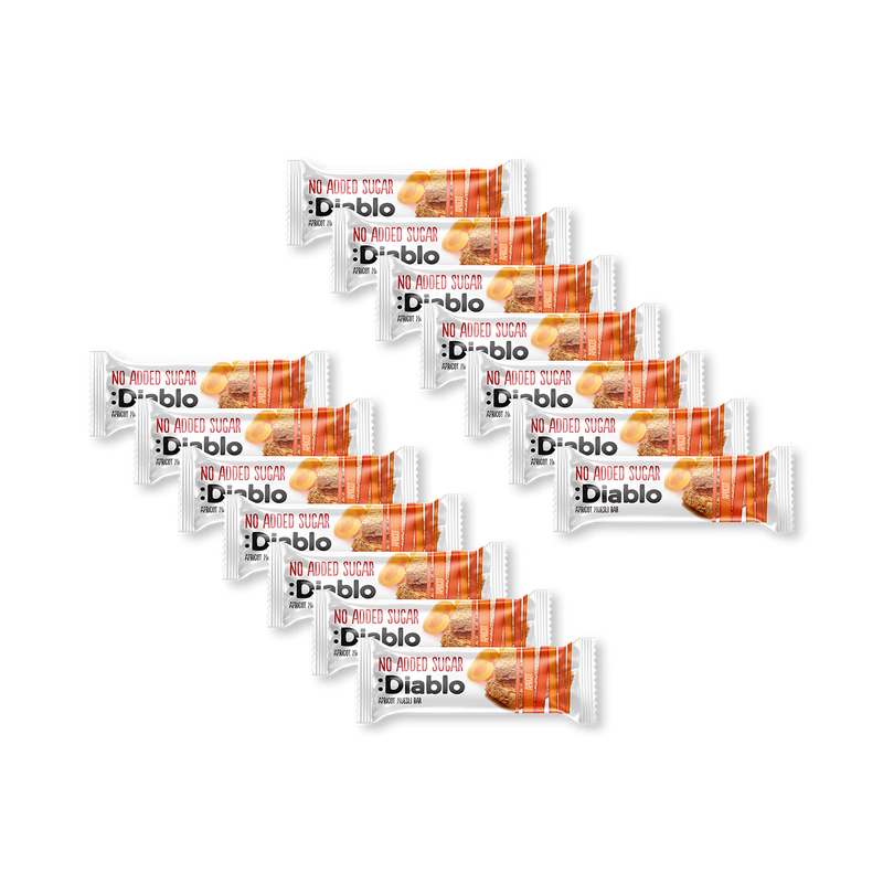 Diablo muesli bar apricot 30g pack of 14 - British product