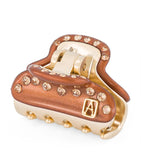 Alexandre de Paris gold-plated crystal-embellished claw hair clip 3cm, UK version