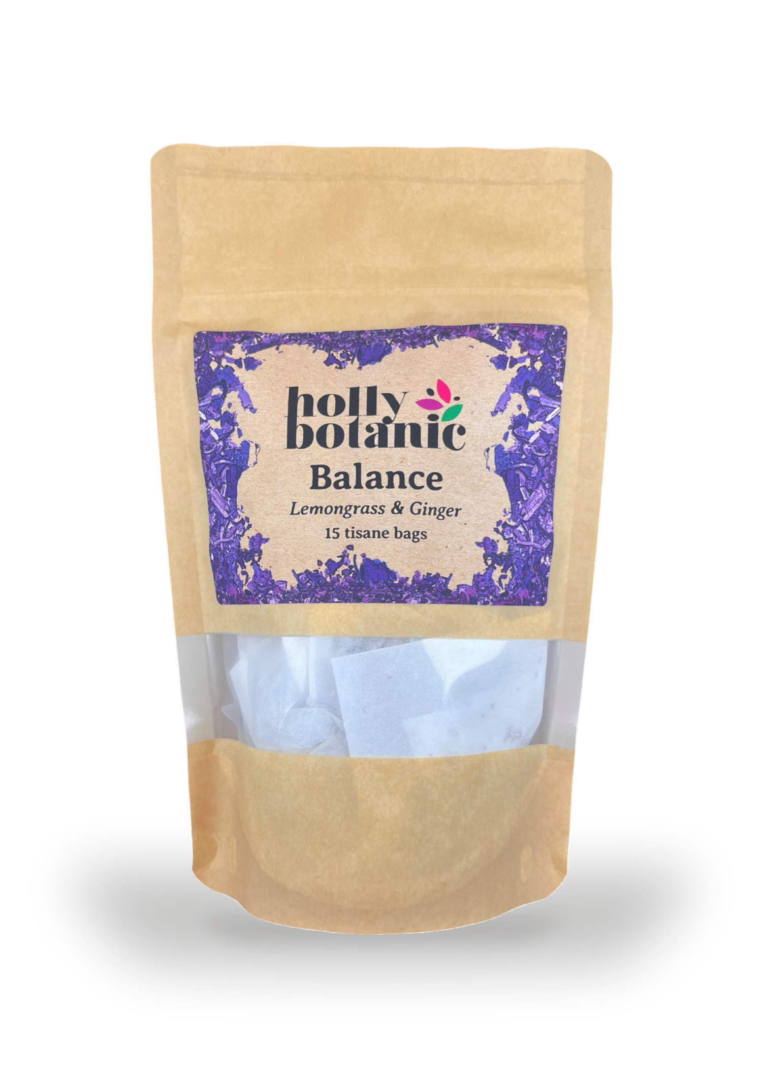 Holly Botanic Lemongrass Ginger Tisane 15 tea bags - British product