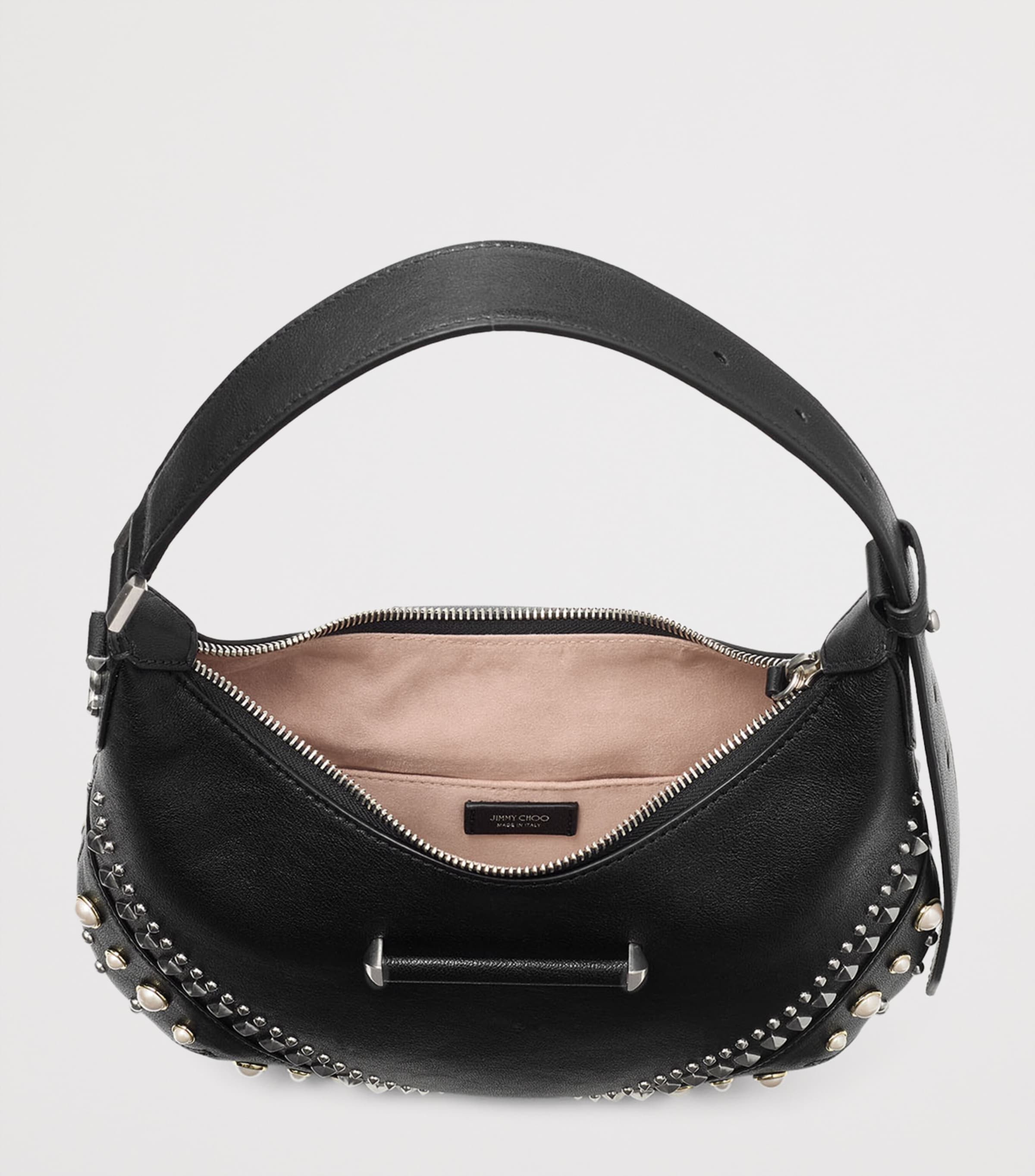 Jimmy Choo Small Bar Studded Leather Shoulder Bag (British brand)