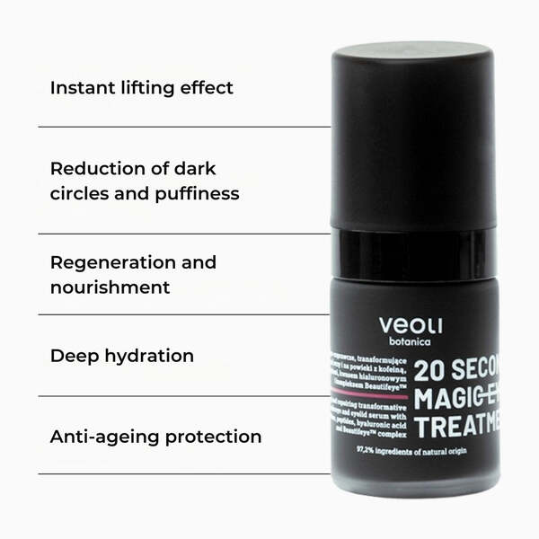 Veoli Botanica lifting-repairing undereye serum 15ml, imported from the UK
