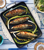 Le Creuset toughened non-stick ribbed rectangular grill 35cm, UK version