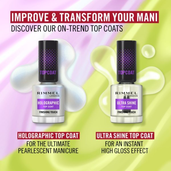 Rimmel Nail Effects Top Coat Holographic Top Coat 12Ml GOODS Superdrug   