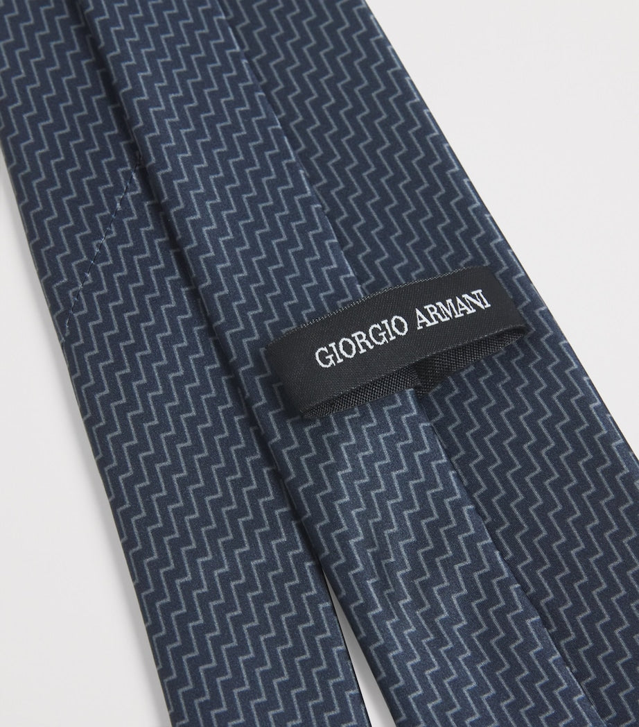 Giorgio Armani silk chevron tie - British product