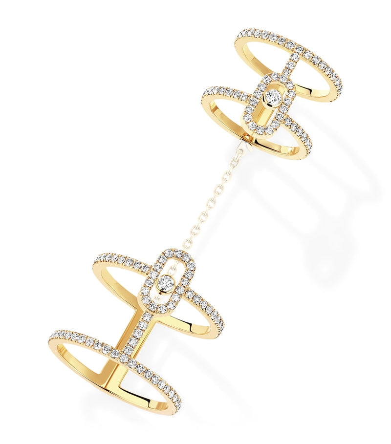 Messika Doppelring Gelbgold Diamant 0.95ct (britische Marke)