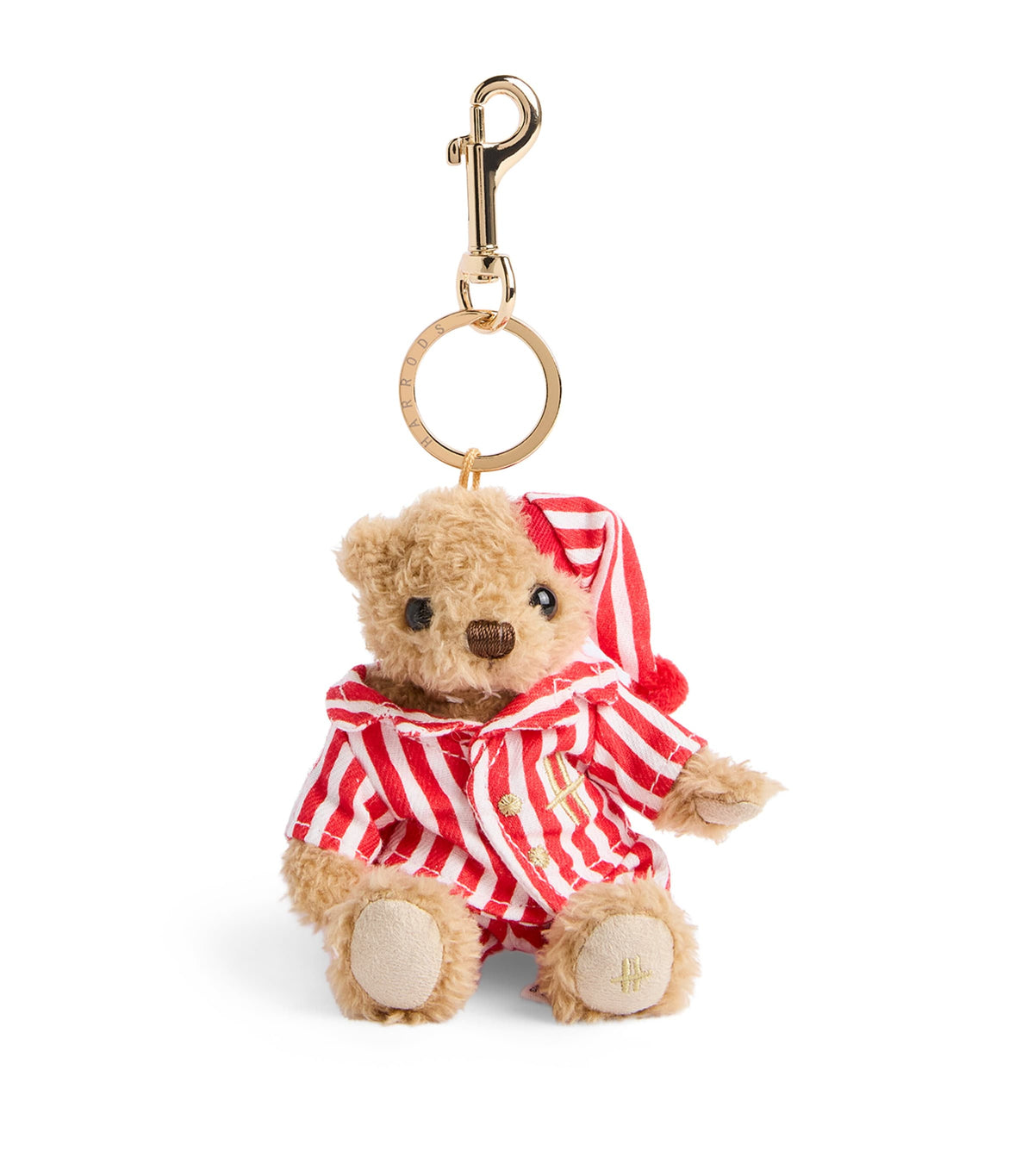 Harrods Christmas pyjama Henry bear keyring, UK version