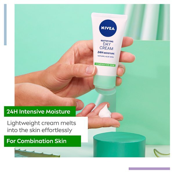 NIVEA Mattifying 24H Day Cream for Combination Skin 50ml GOODS Superdrug   