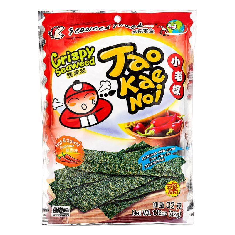 Tao Kae Noi crispy seaweed hot and spicy flavour (British brand)