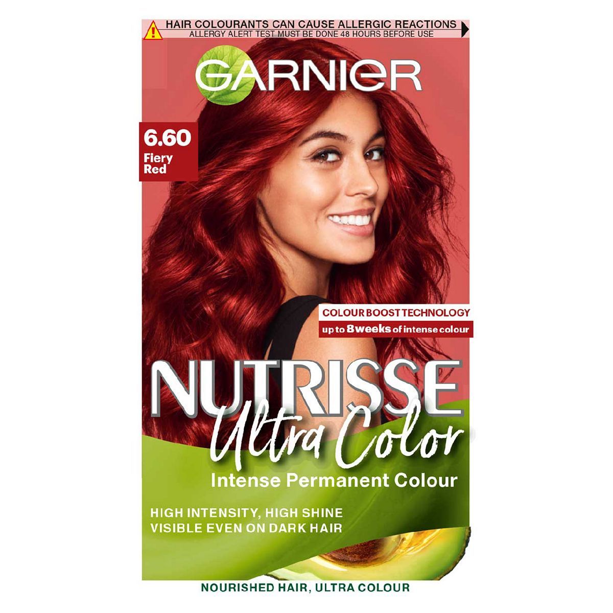 Garnier Nutrisse Ultra Color 6.60 Fiery Red Permanent Hair Dye GOODS Boots   