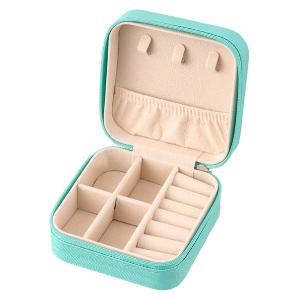 Livingandhome portable PU leather travel jewellery box, compact - British product