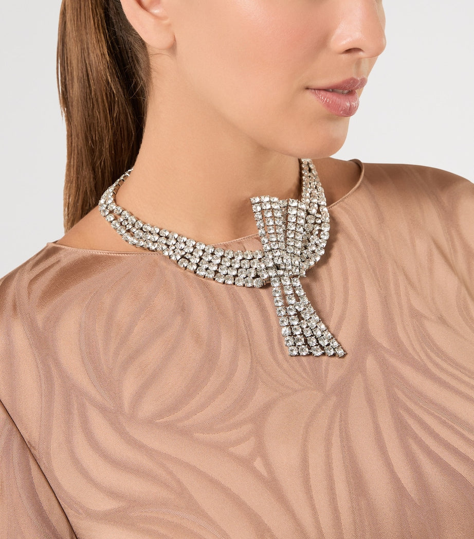 Marina Rinaldi rhinestone butterfly choker 45cm, imported from the UK