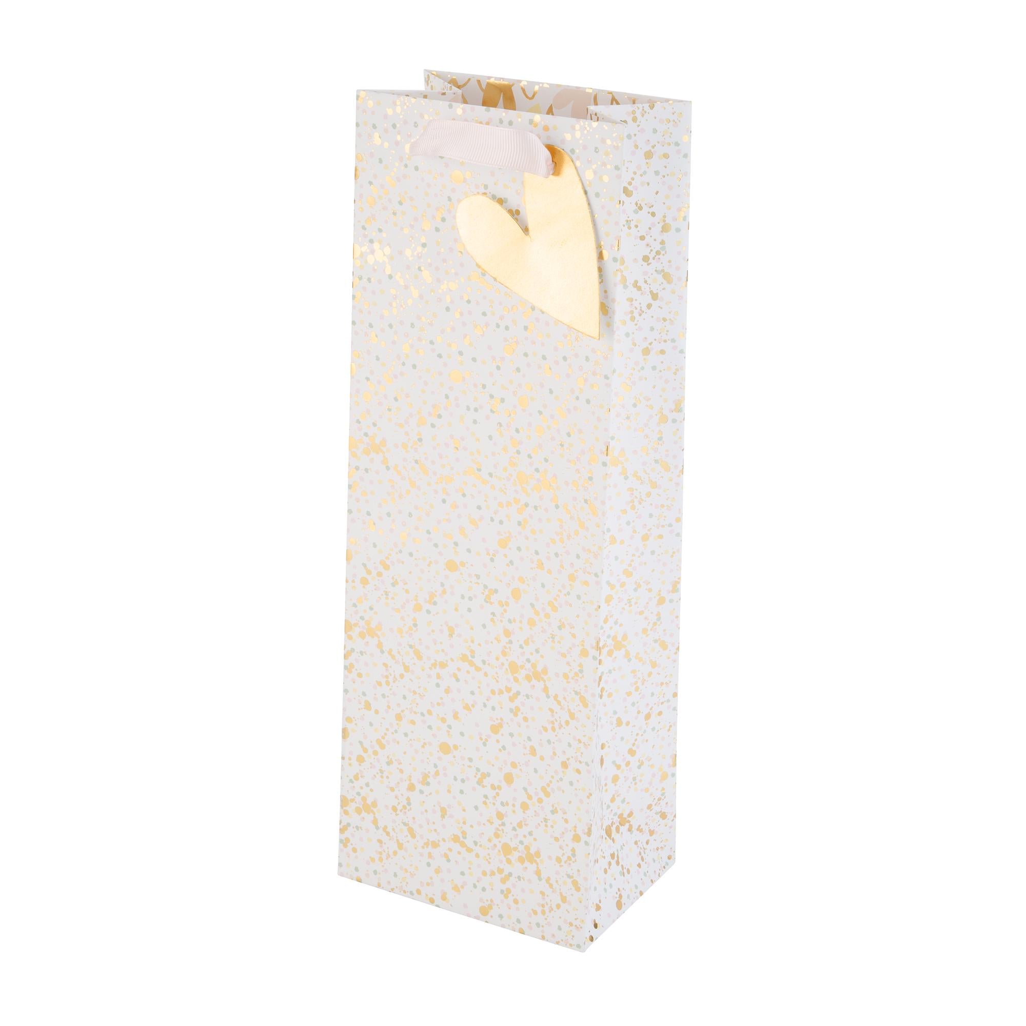 Sainsbury's Home Gold Speckle Bottle Gift Bag For Champagne Prosecco Wine GOODS Sainsburys   