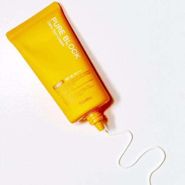 A'PIEU Pure Block Daily Sun Cream SPF50+ 50ml, imported from the UK