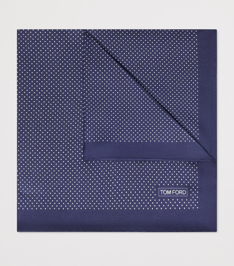 TOM FORD silk polka dot pocket square accessory - British product