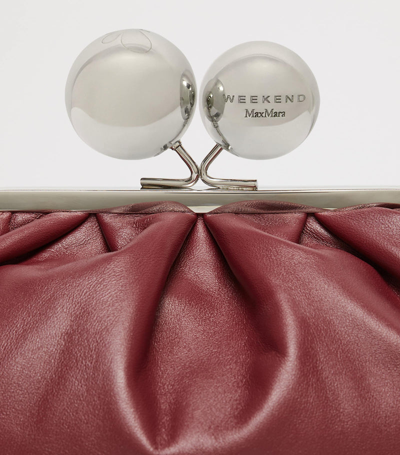 Weekend Max Mara Pasticcino leather clutch bag - British product