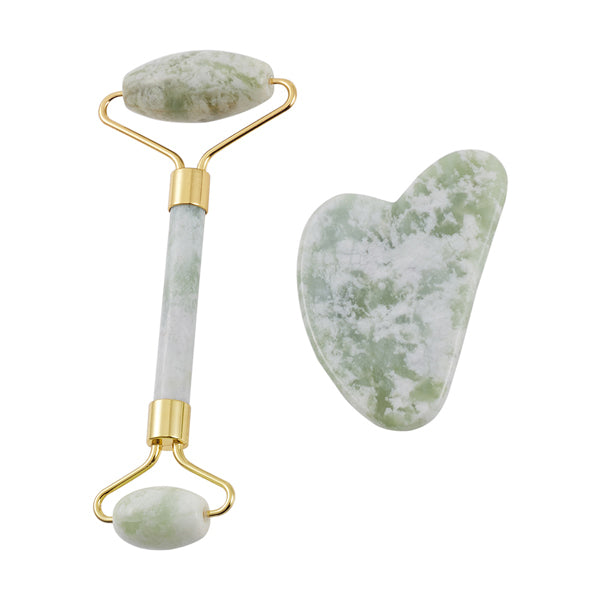 Livingandhome jade face roller and gua sha set, imported from the UK