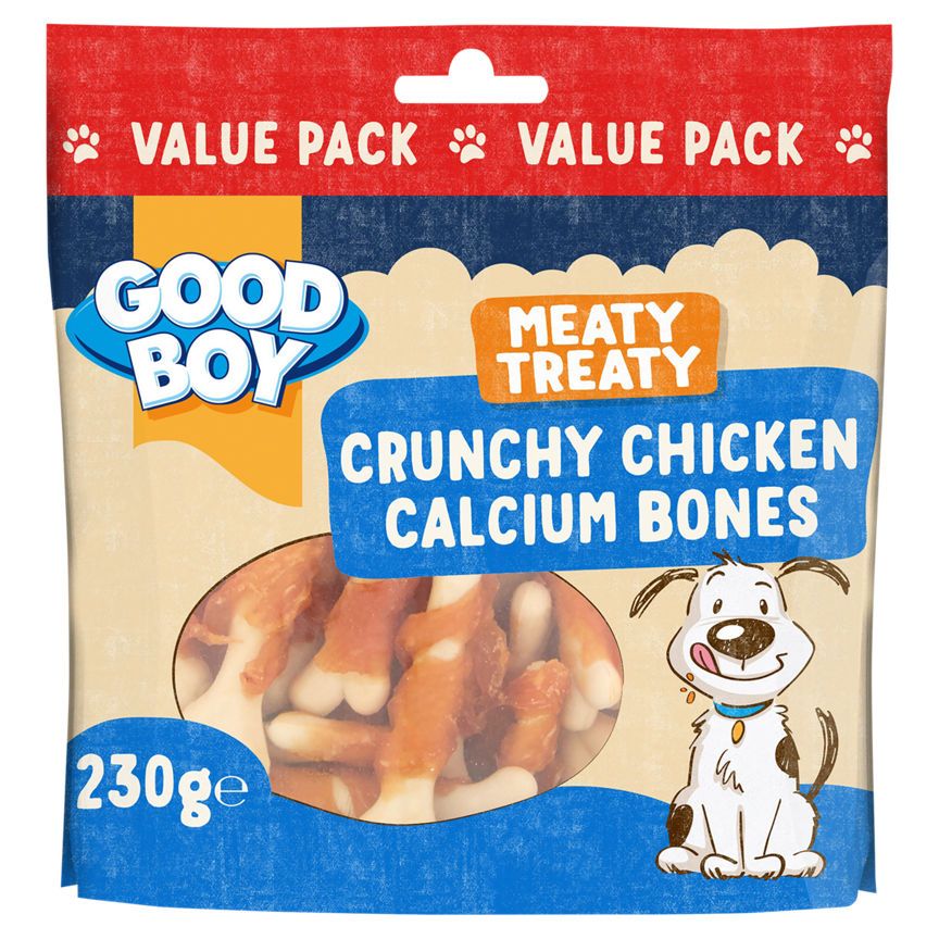 Good Boy Meaty Treaty Chicken Calcium Bones Dog Treats Dog Food & Accessories ASDA   