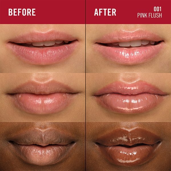 Rimmel Lip Oil 001 Pink Flush 4.5ml, imported from the UK