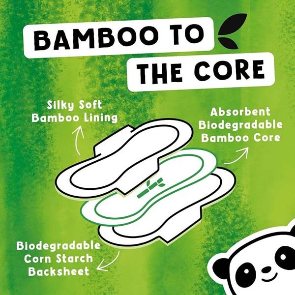 The Cheeky Panda Night period pads 350mm 60 count (British brand)