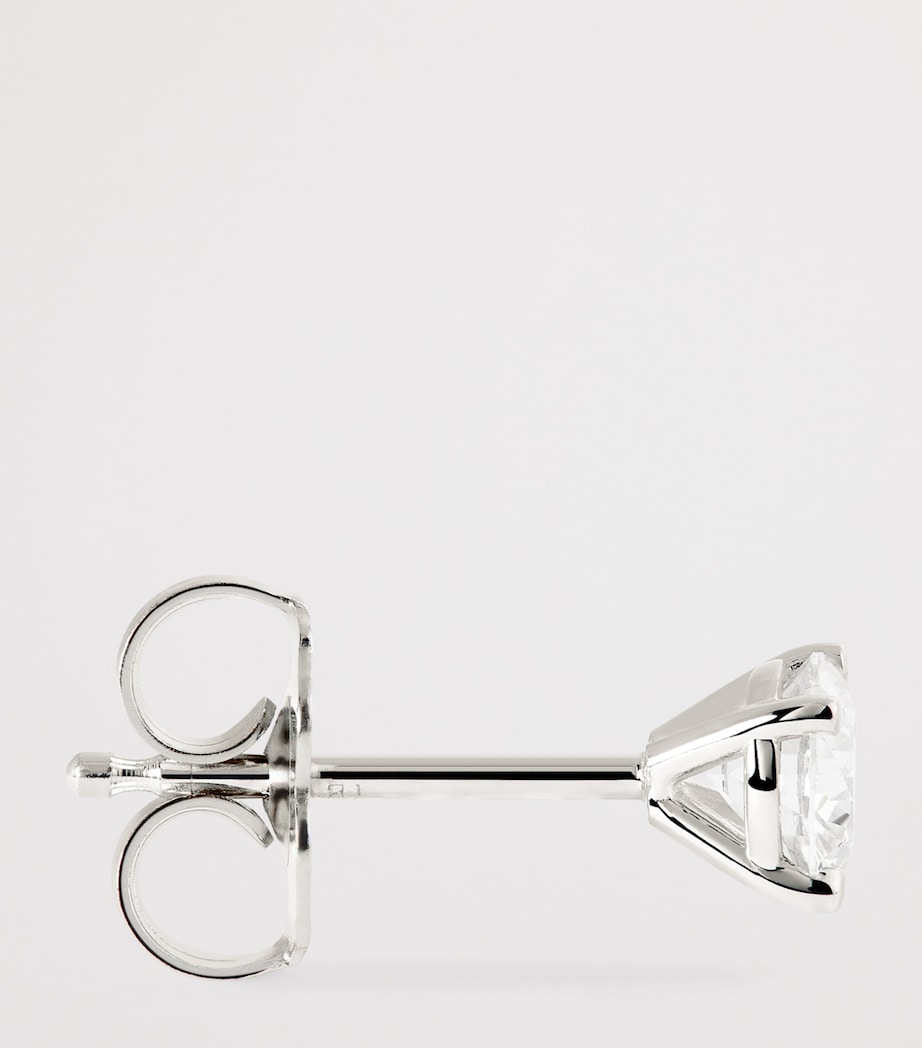 Harrods diamond stud earrings 0.50ct 18K white gold, imported from the UK