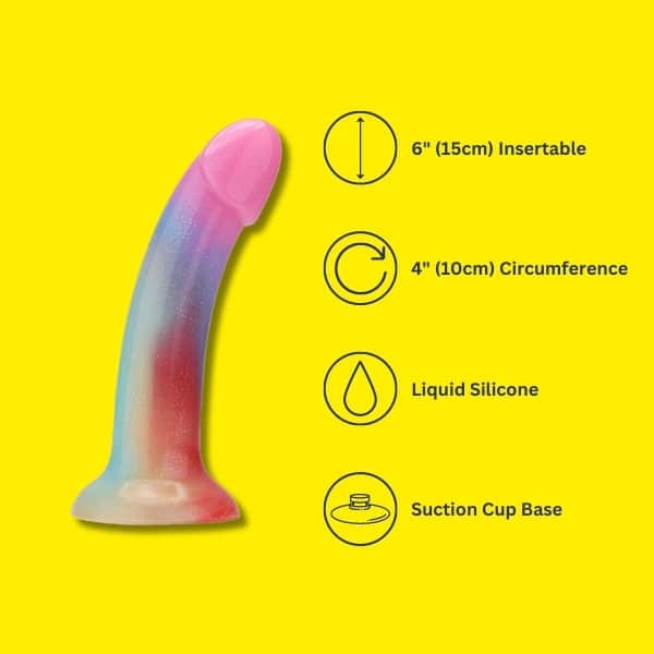 Mina iridescent silicone dildo 6 inch (British brand)