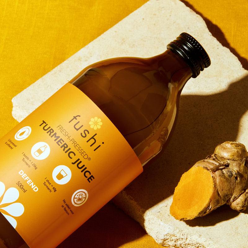 Fushi fresh-pressed turmeric juice 500ml (British brand)