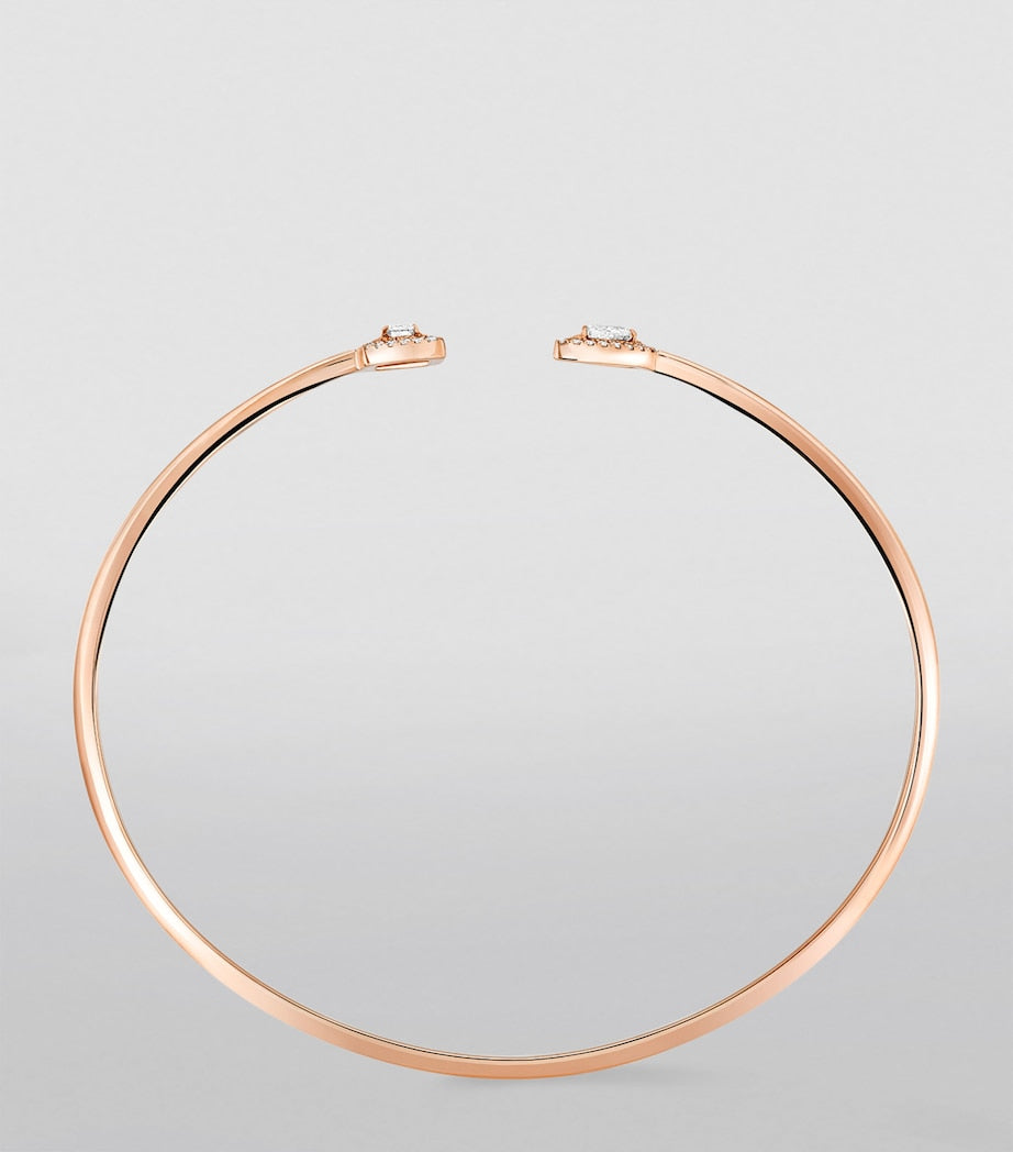 Messika My Twin pink gold diamond bangle 0.35ct, UK version